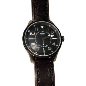 Fossil FS-4458 45mm Mens Watch Black And Silver 5ATM Water Resistance